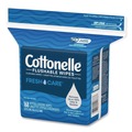 Cleaning & Disinfecting Wipes | Cottonelle 41777 5 in. x 7.25 in. 1-Ply Fresh Care Flushable Cleansing Cloths - White (8/Carton) image number 2