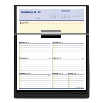 AT-A-GLANCE 12 Month: Jan 2026 to Dec 2026 7 in. x 6 in. Flip-A-Week Desk Calendar Refill with QuickNotes - White Sheets