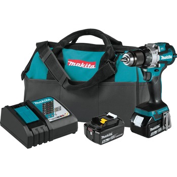 HAMMER DRILLS | Makita XPH16T 18V LXT Brushless Lithium-Ion 1/2 in. Cordless Compact Hammer Drill Driver Kit with 2 Batteries (5 Ah)