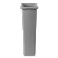Trash & Waste Bins | Boardwalk 1868188 23 gal. Plastic Slim Waste Container - Gray image number 4