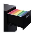 Office Carts & Stands | Alera ALEPAFFBL 14.96 in. x 19.29 in. x 27.75 in. 2 Legal/Letter-Size File Drawers Left or Right File Pedestal - Black image number 2