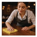 Cleaning Cloths | Boardwalk 2164039 16 in. x 16 in. Microfiber Cleaning Cloths - Yellow (24/Pack) image number 4