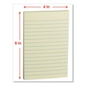 Office Jansan | Universal UNV35616 100 Sheet Lined 4 in. x 6 in. Self-Stick Note Pads - Assorted Pastel Colors (5/Pack) image number 4