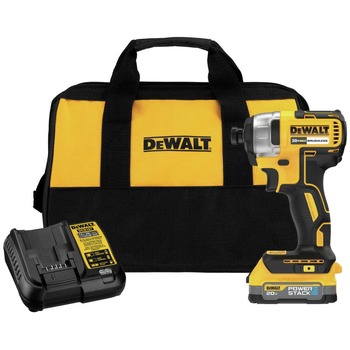 Dewalt 20V MAX Brushless Lithium-Ion 1/4 in. Cordless Impact Driver Kit with POWERSTACK Compact Battery (1.7 Ah)