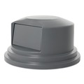 Trash & Waste Bins | Rubbermaid Commercial FG265788GRAY BRUTE 27.55 in. Dome Top Lid for 55-Gallon Round Containers - Gray image number 2