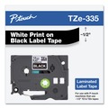 Bulk Savings Pricing 2 | Brother P-Touch TZE335 0.47 in. x 26.2 ft. TZe Standard Adhesive Laminated Labeling Tape - White on Black image number 4