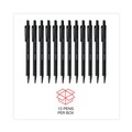 Office Jansan | Universal UNV15520 0.7 mm Fine Retractable Ballpoint Pen - Black (1 Dozen) image number 4