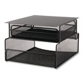 Office Jansan | Safco 3244BL Onyx 12.33 in. x 10 in. x 7.25 in. Under Desk Hanging Mesh Organizer with Drawer - Black image number 2