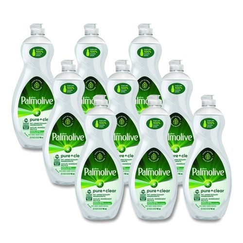 Cleaning & Janitorial Supplies | Palmolive US04272A 32.5 oz. Bottle Pure plus Clear Dishwashing Liquid - Spring Fresh (9/Carton) image number 0
