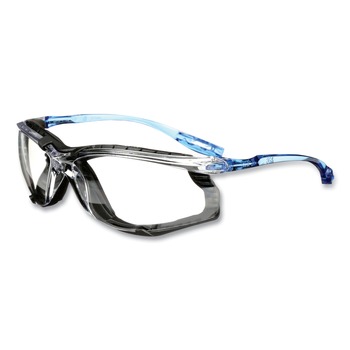 3M CCS Protective Eyewear with Foam Gasket - Blue Plastic Frame/Clear Polycarbonate Lens