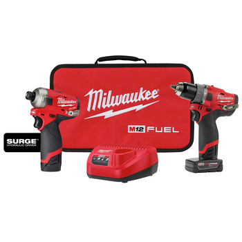 Milwaukee 2598 22 M12 Fuel 2 Tool Combo Kit 1 2 In Hammer Drill