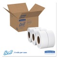 Scott 7827 Essential 2-Ply 3.25 in. Core 3.55 in. x 2000 ft. Extra Long Jumbo Roll Toilet Paper - White (6 Rolls/Carton) image number 1