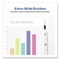 Office Jansan | Avery 11440 Index Maker 11.25 in. x 9.25 in. 5-Tab Extra Wide Tab Print and Apply Clear Label Dividers - White/White Tabs (5/Pack) image number 6