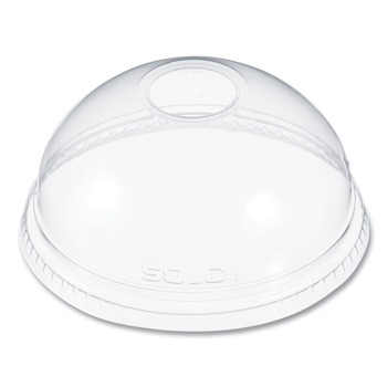Dart DLR626 Ultra Clear PET Dome Cold Cup Lids for 16 - 24 oz. Cups - Clear (100/Pack)
