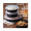 Food Service | Pactiv Corp. NC723B 24 oz 7 in. Diameter Newspring VERSAtainer Plastic Microwavable Containers - Black/Clear (150/Carton) image number 5