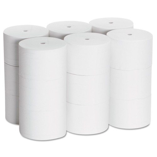 Toilet Paper | Georgia Pacific Professional 19378 Coreless Septic-Safe 2-Ply Bath Tissue - White (1500 Sheets/Roll, 18 Rolls/Carton) image number 0