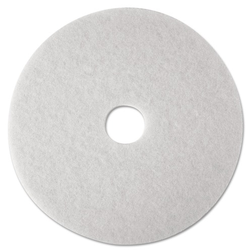Cleaning Cloths | 3M 4100-27 27 in. Diameter Low-Speed Super Polishing Floor Pads 4100 - White (5/Carton) image number 0