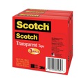 Tapes & Adhesives | Scotch 600-72-3PK 1 in. x 72 yds 3 in. Core Tape - Transparent (3/Pack) image number 1