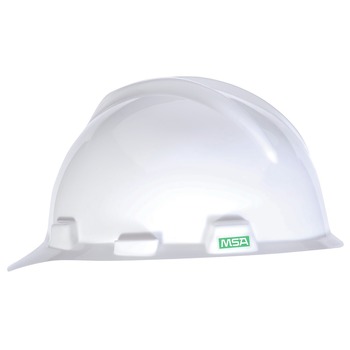 MSA 10057441 V-Gard Slotted Cap with 1-Touch Suspension - White