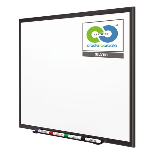  | Quartet 2545B 60 in. x 36 in. Classic Series Porcelain Magnetic Dry Erase Board - White Surface, Black Aluminum Frame image number 0