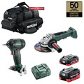 Combo Kits | Metabo US50THAGCOMBOKIT 50th Anniversary 18V Brushless Lithium-Ion Cordless Angle Grinder and Impact Driver Combo Kit with (1) 5.5 Ah and (1) 4 Ah Batteries image number 0