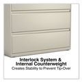  | Alera 25504 42 in. x 18.63 in. x 40.25 in. 3 Legal/Letter/A4/A5 Size Lateral File Drawers - Putty image number 5