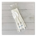 Food Service | Boardwalk BWK6COMBOKITPP 5.86 in. 6-Piece Mediumweight Plastic Cutlery Fork/Knife/Napkin/Pepper/Salt/Spoon Kit - White (250/Carton) image number 5
