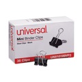 Office Jansan | Universal UNV10199VP3 Binder Clip Value Pack - Mini, Black/Silver (36/Pack) image number 0