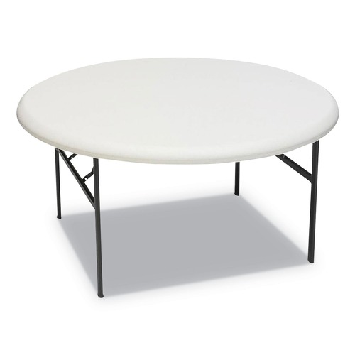  | Iceberg 65263 IndestrucTable 60 in. x 29 in. Classic Round Folding Table - Platinum image number 0