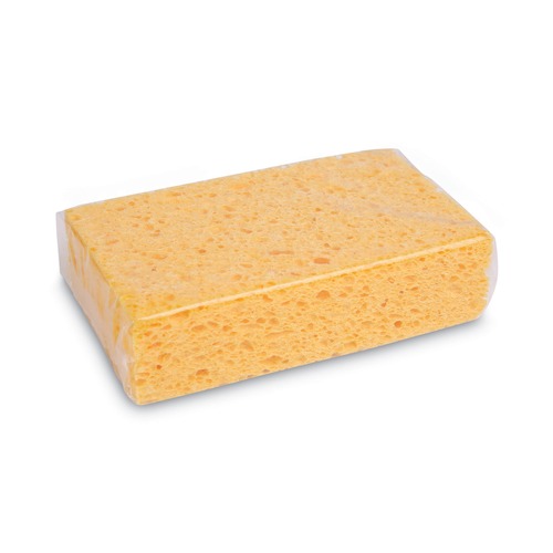 Cleaning & Janitorial Supplies | Boardwalk C31BWK 3-2/3 in. x 6-2/25 in. x 1-11/20 in. Cellulose Sponges - Medium, Yellow (24-Piece/Carton) image number 0