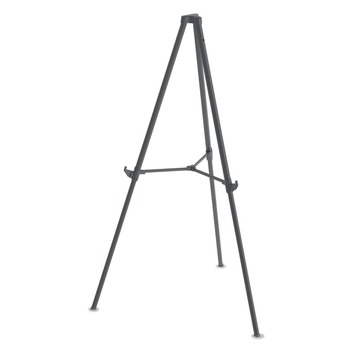 MasterVision Quantum Heavy Duty 35.62 in. - 61.22 in. Plastic Display Easel - Black