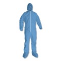 Bib Overalls | KleenGuard 45355 A65 Flame-Resistant Hood and Boot Coveralls - 2XL, Blue (25/Carton) image number 1
