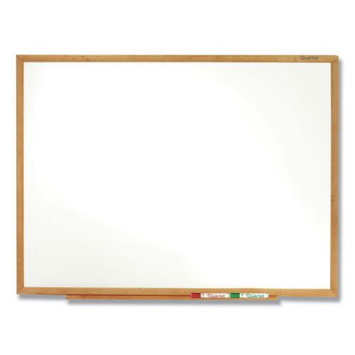  | Quartet S577 Classic Total Erase 72 in. x 48 in. Dry Erase Board - White/Oak image number 0