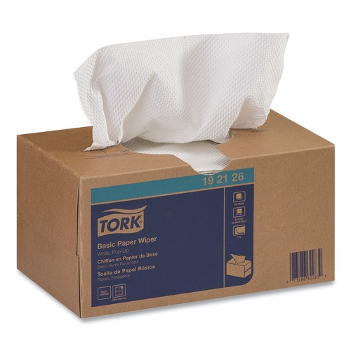 Paper Towels and Napkins | Tork 192126 1-Ply 9 in. x 10.5 in. Basic Paper Wiper - White (24/Carton) image number 0