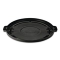 Trash & Waste Bins | Rubbermaid Commercial FG264560BLA 24.5 in. x 1.5 in. BRUTE Self-Draining Flat Top Lids - Black image number 3