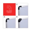 Office Jansan | Universal UNV43843 72 in. x 48 in. Deluxe Porcelain Magnetic Dry Erase Board - White Surface/Silver/Black Aluminum Frame image number 5