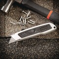 Knives | GreatNeck 12243 1.25 in. Blade 3.5 in. Plastic Handle Retractable Utility Knife - Black/Gray image number 5