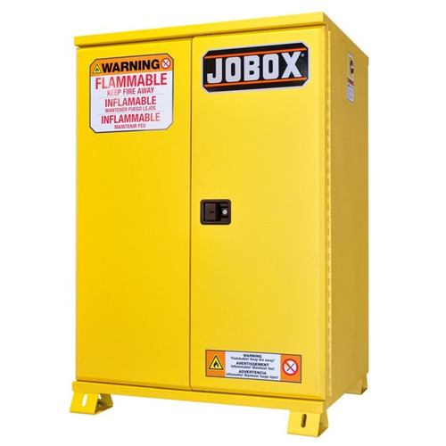 Save an extra 10% off this item! | JOBOX 1-850990 12 Gallon Heavy-Duty Safety Cabinet (Yellow) image number 0