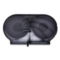 Office Jansan | San Jamar R4090TBK 9 in. Roll 19 in. x 5.25 in. x 12 in. JBT Twin Toilet Oceans Tissue Dispenser - Transparent Black Pearl image number 0