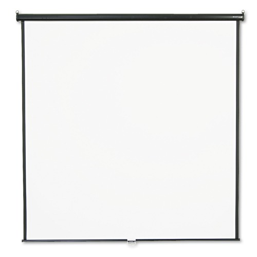  | Quartet 684S Wall or Ceiling 84 in. x 84 in. Matte Surface High-Resolution Projection Screen - White/Black image number 0