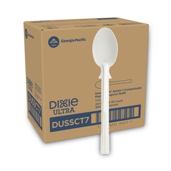 Dixie SmartStock Tri-Tower Heavyweight Plastic Dispensing Spoon - Natural (960/Carton)
