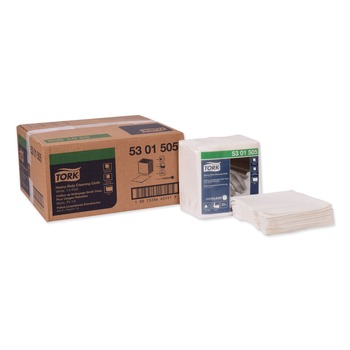 Tork 12.6 x 13 Heavy-Duty Cleaning Cloth - White (6/Carton)