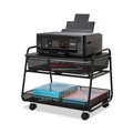  | Safco 5208BL 21 in. x 16 in. x 17.5 in. 1 Shelf 1 Drawer 1 Bin 100 lbs. Capacity Onyx Under Desk Metal Machine Stand - Black image number 4