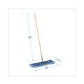 Percentage Off | Boardwalk BWKHL245BSPC 24 in. x 5 in. Synthetic Head 60 in. Wood/Metal Handle Dry Mopping Kit - Blue Head/Natural Handle (1-Kit) image number 2