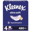 Tissues | Kleenex 54315 Ultra Soft 3-Ply Facial Tissue - White (6/Carton) image number 0