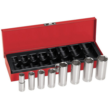 Klein Tools 65502 8-Piece 3/8 in. Drive Deep Socket Wrench Set