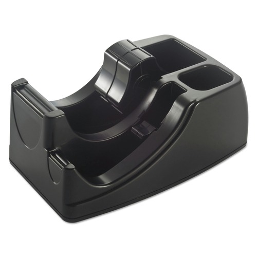 Office Jansan | Officemate OIC96690 1 in. and 3 in. Cores Recycled 2-in-1 Heavy Duty Plastic Tape Dispenser - Black image number 0