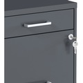Office Filing Cabinets & Shelves | Alera 2806768 14 in. x 18 in. x 26.9 in. Soho 3-Drawer Vertical Letter File Cabinet - Charcoal image number 3