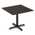Office Desks & Workstations | Alera ALETTSQ36EW 35.38 in. x 35.38 in. Square Reversible Laminate Table Top - Espresso/Walnut image number 3