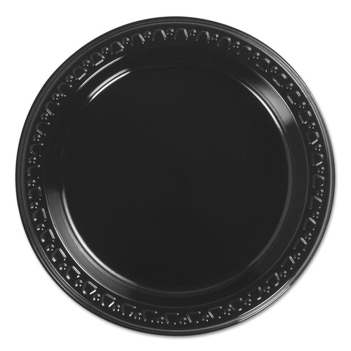 Bowls and Plates | Chinet 81406 6 in. Heavyweight Plastic Plates - Black (1000/Carton) image number 0